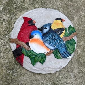Colorful Bird Wall Decor or stepping stone